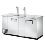 True TDD-3-S-HC - Draft Beer Cooler, (3) 1/2 keg, (2) solid doors, (2) columns with (1) faucet, stainless steel exterior